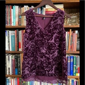 NWOT White House Black Market Velvet Top